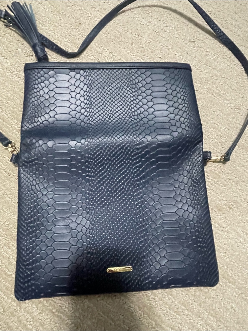 GiGi New York Convertible Navy BLUE Crossbody Clutch Bag All In One NWNT - Picture 1 of 6